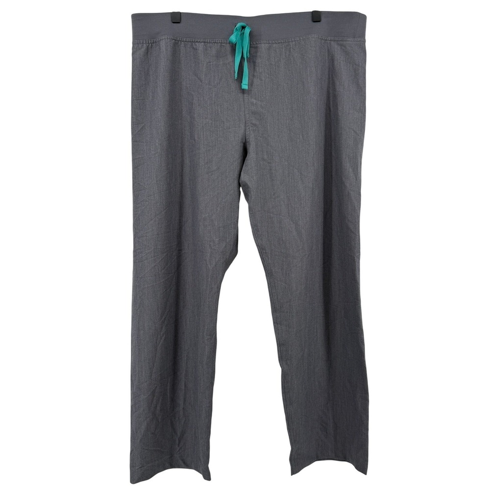 Figs High Waisted Livingston Basic Scrub Pants Graphite Gray Women XL/P Petite